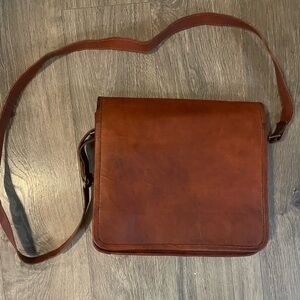 Vintage Brown Leather Men's Bag